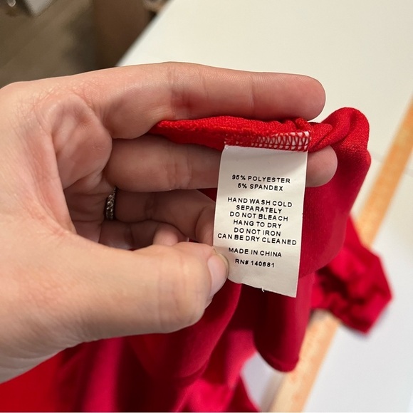 Smak Parlour Rainbow Smocked Tunic Blouse Red Plus Size 4X K - Picture 8 of 10